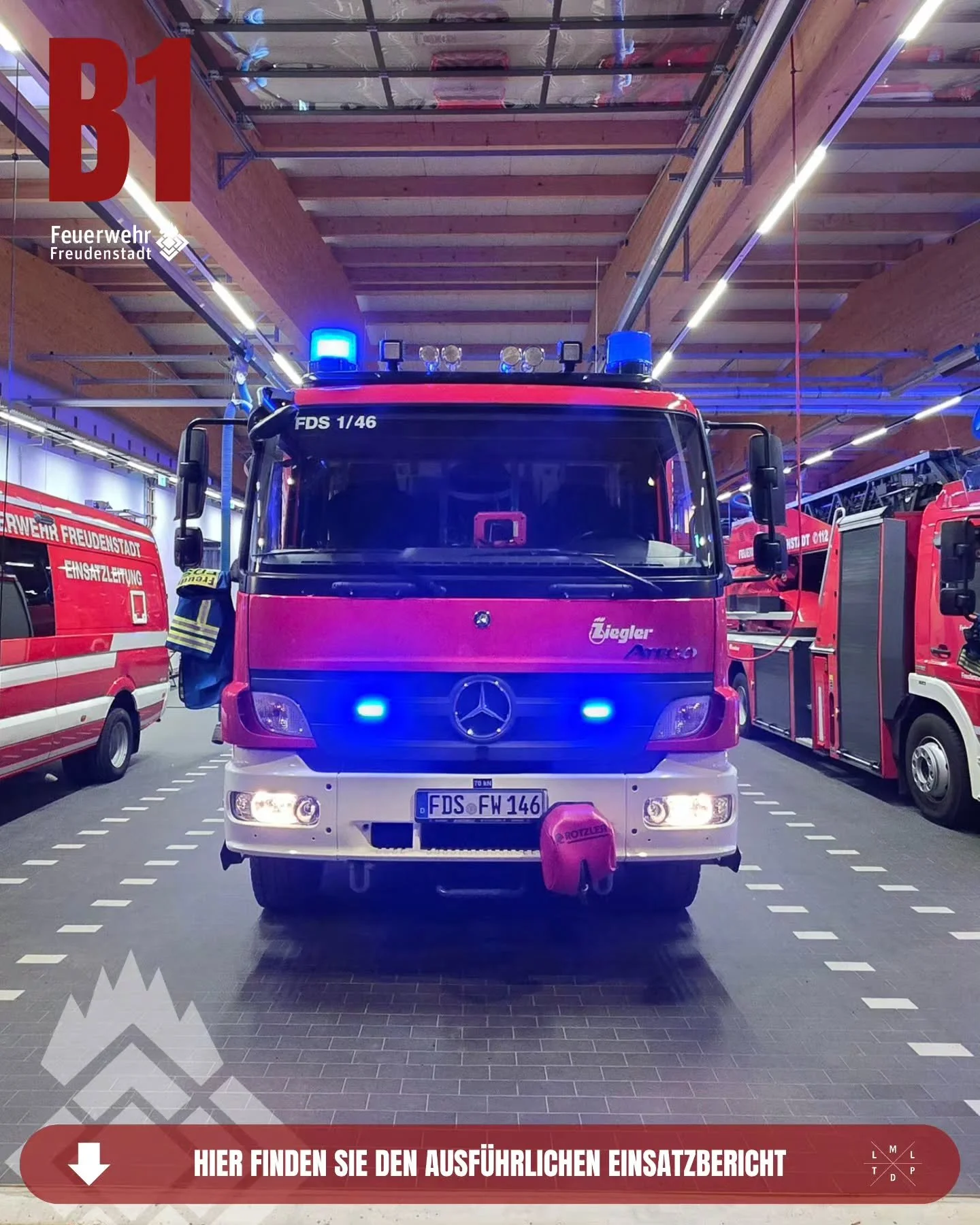 📟 Einsatz Nr. 174/2026

📟 B1 Erkundung Brand
📆 11.10.2026, 20:36 Uhr 
📍 Freudenstadt, W&ouml;lperwiesenweg
🚨 Abteilung Freudenstadt
🚒 HLF 1/46

ℹ️ Durch aufmerksame Nachbarn wurde ein vermeintlicher Feuerschein gemeldet. 
Vor Ort konnte kein Sc