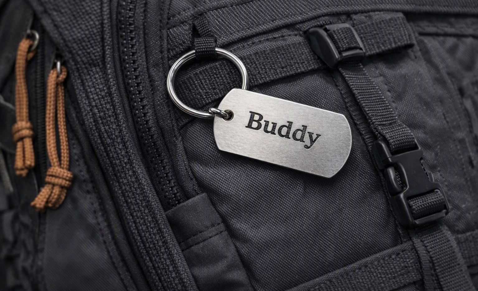 Multi-Purpose Steel Dog ID Tag & Key ring