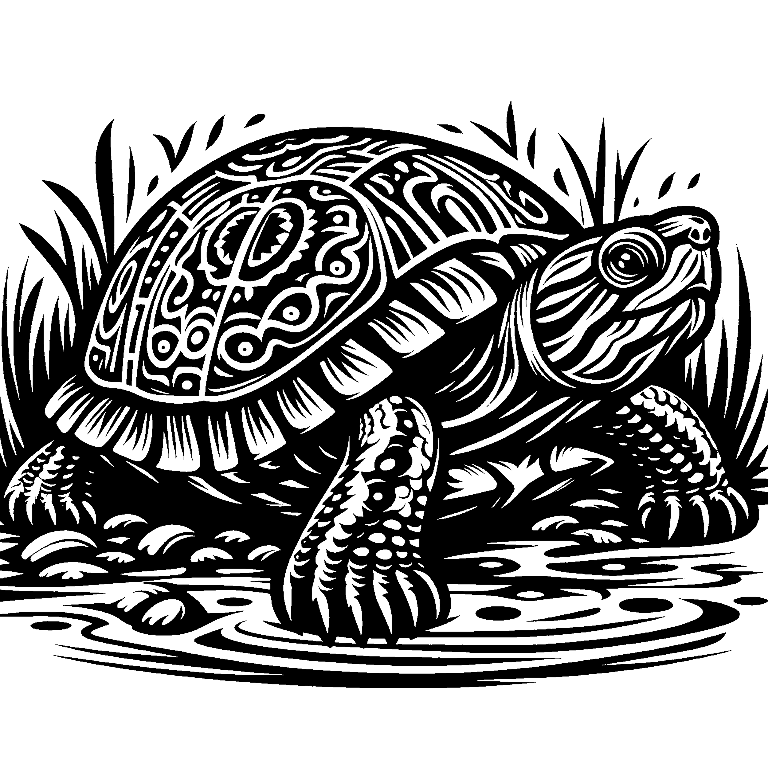 Red-eared slider turtle 02