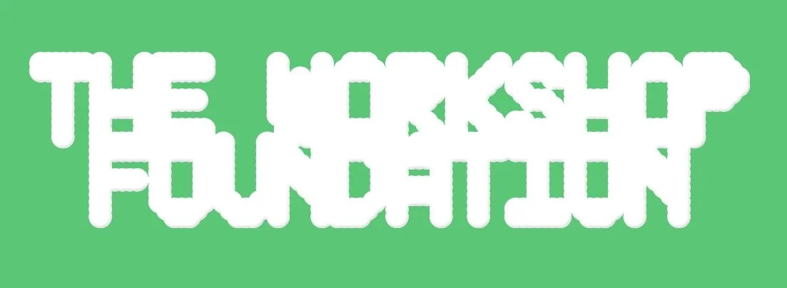 Green background with white distorted text that reads "THE WORKSHOP FOR EDUCATORS"