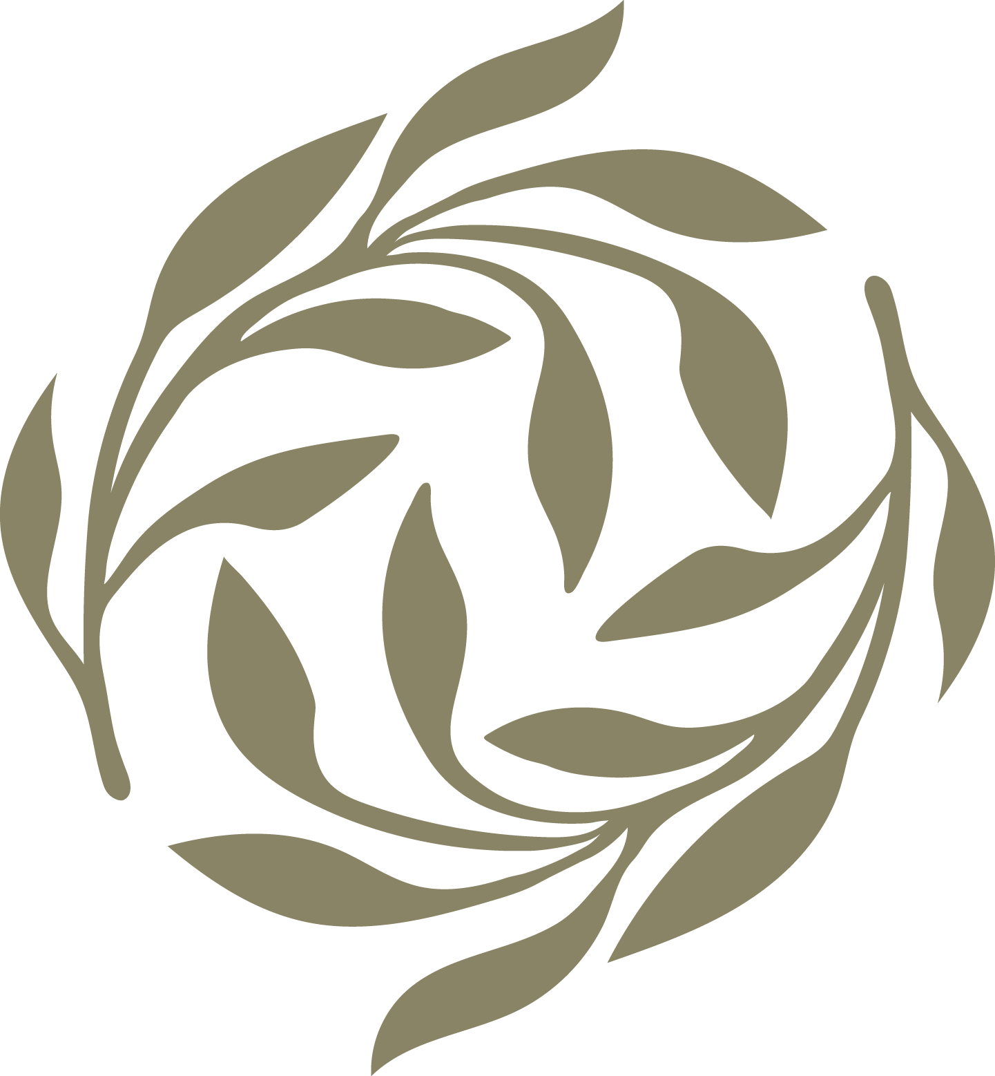 Decorative circle of leaves