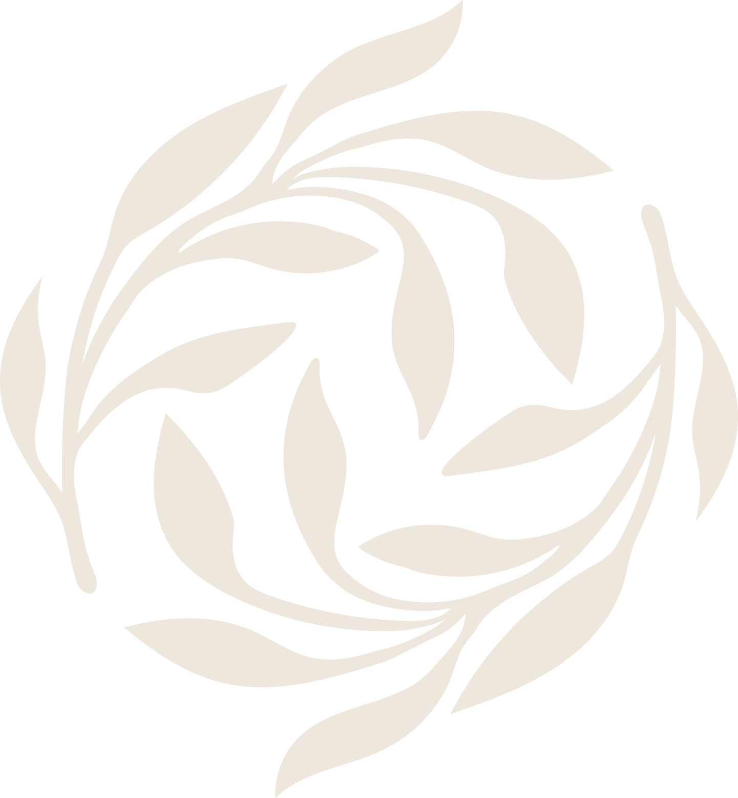 Decorative circle of leaves