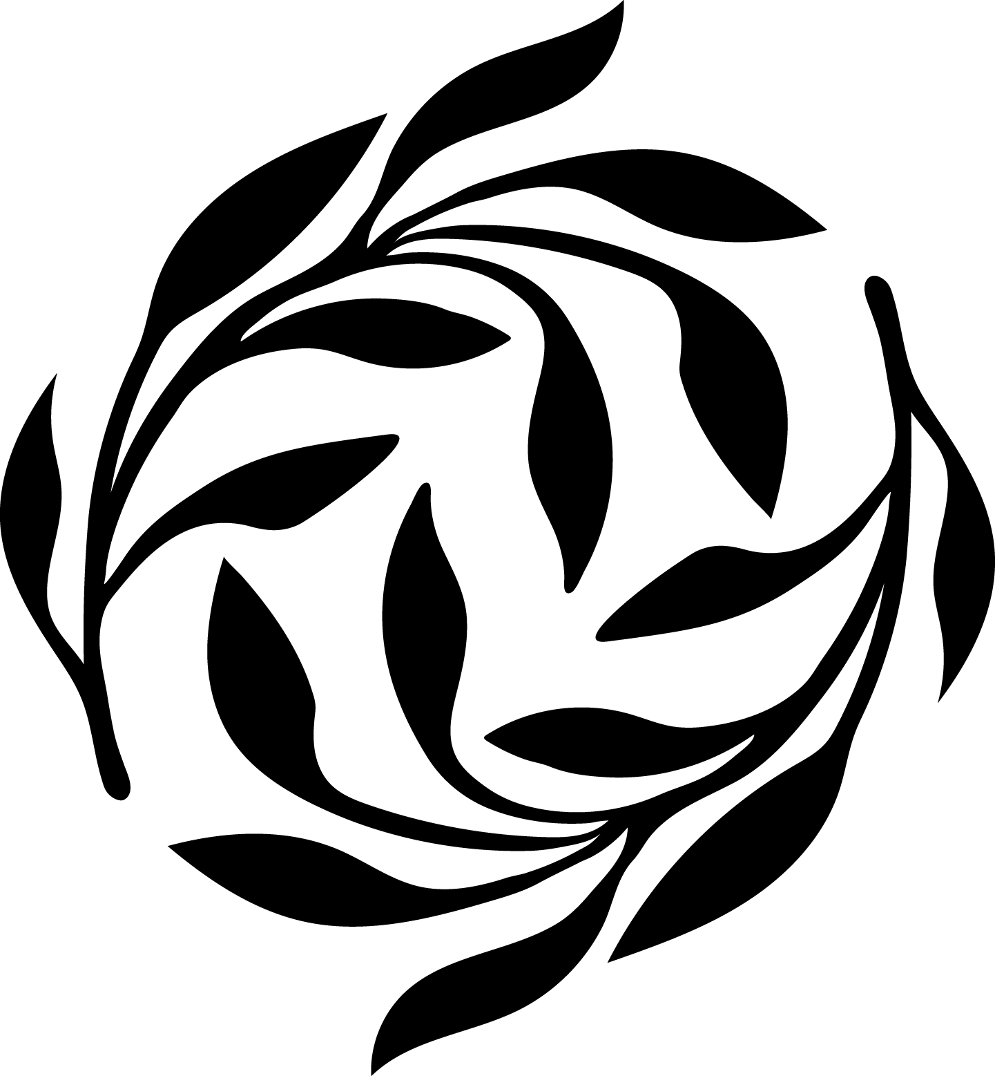 Decorative circle of leaves