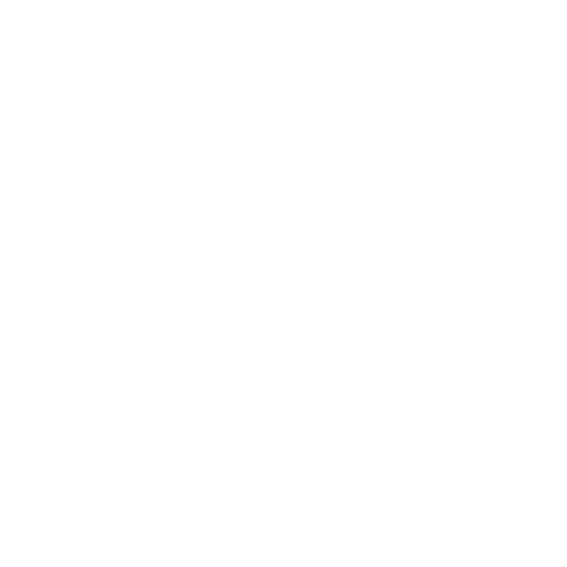 White fern leaf on black background