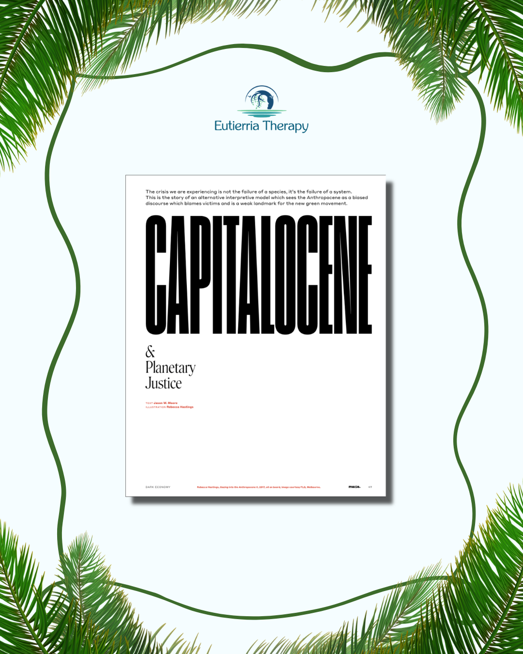Capitalocene &amp; Planetary Justice