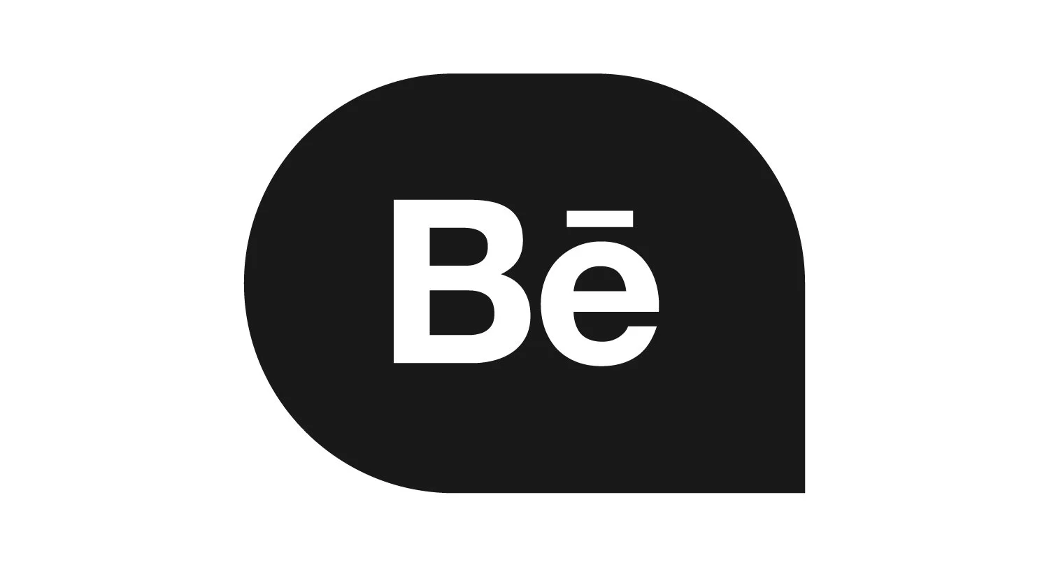 Black image with a white letter 'B' and a colon with a horizontal line above the 'e' inside a black speech bubble shape.