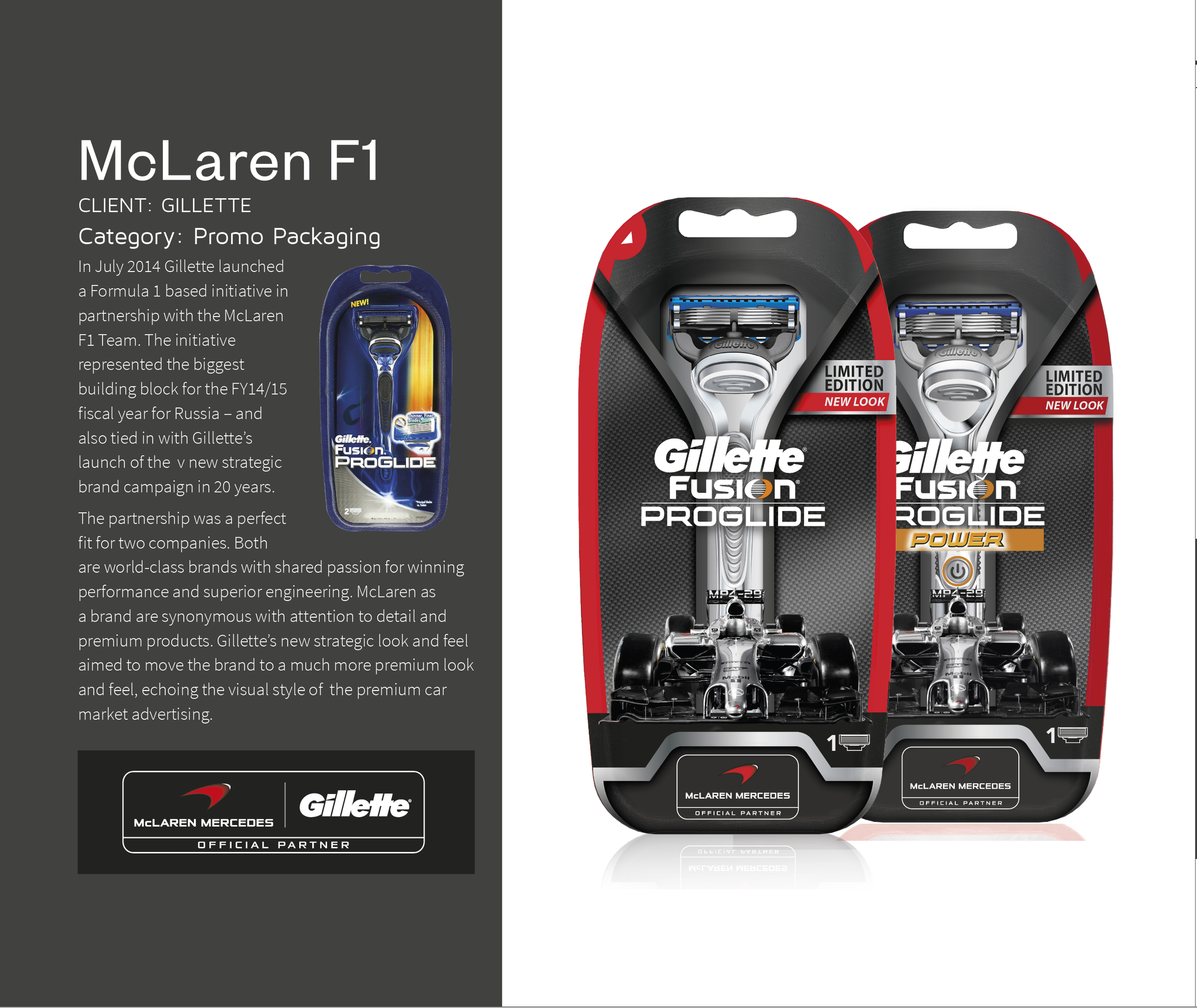 Packaging for Gillette Fusion Proglide razor with black, red, and gray design, displaying the razor head and branding.