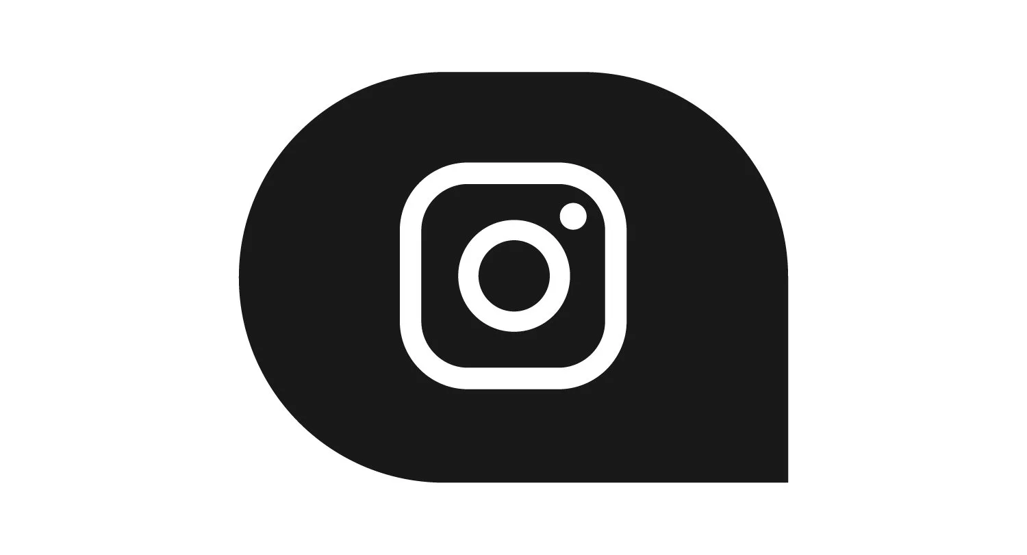 Instagram logo in black and white.