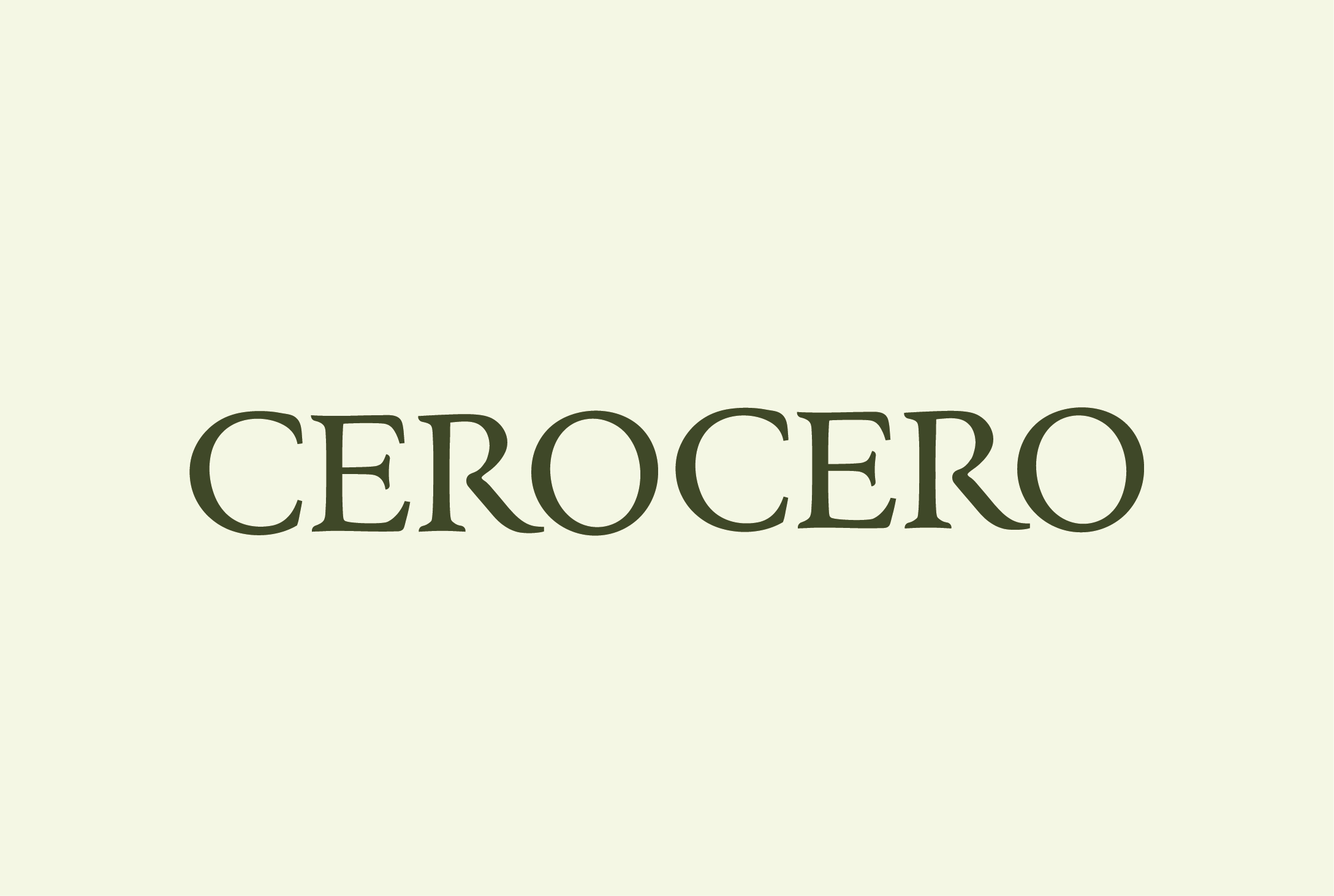 The word "CERO" in large black letters on a light background.