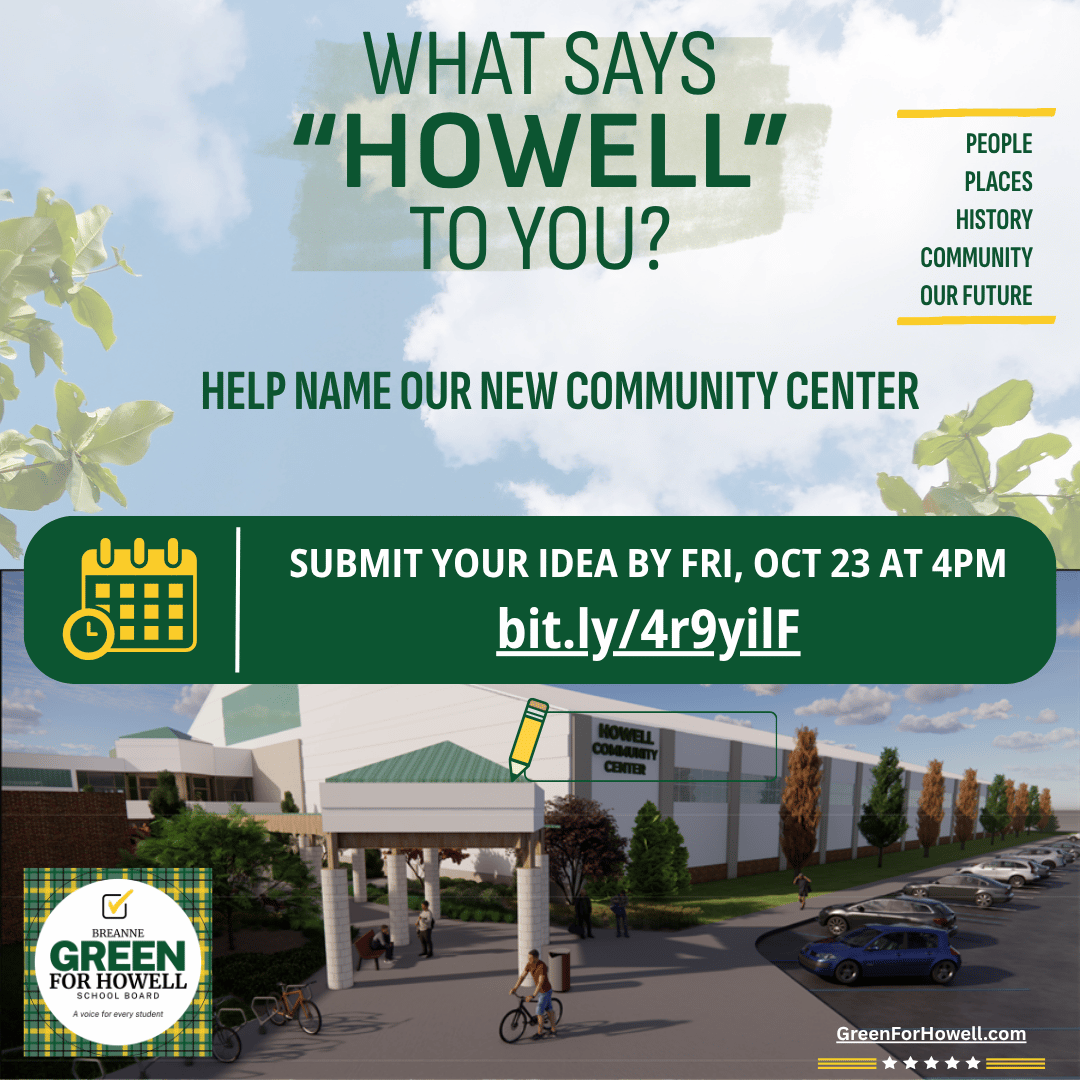 What Says ‘Howell’ to You? Help Name Our New Community Center