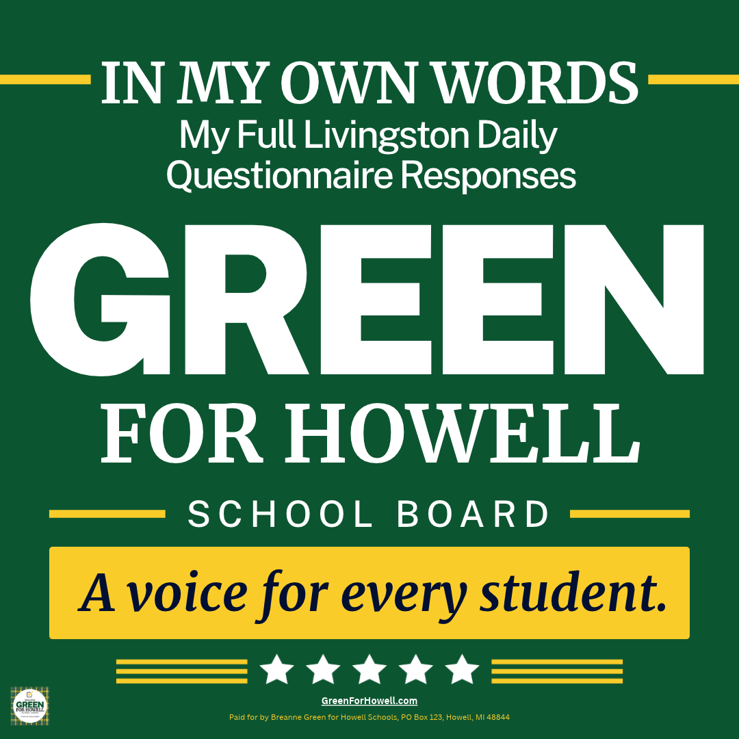 In My Own Words: My Full Livingston Daily School Board Candidate Questionnaire