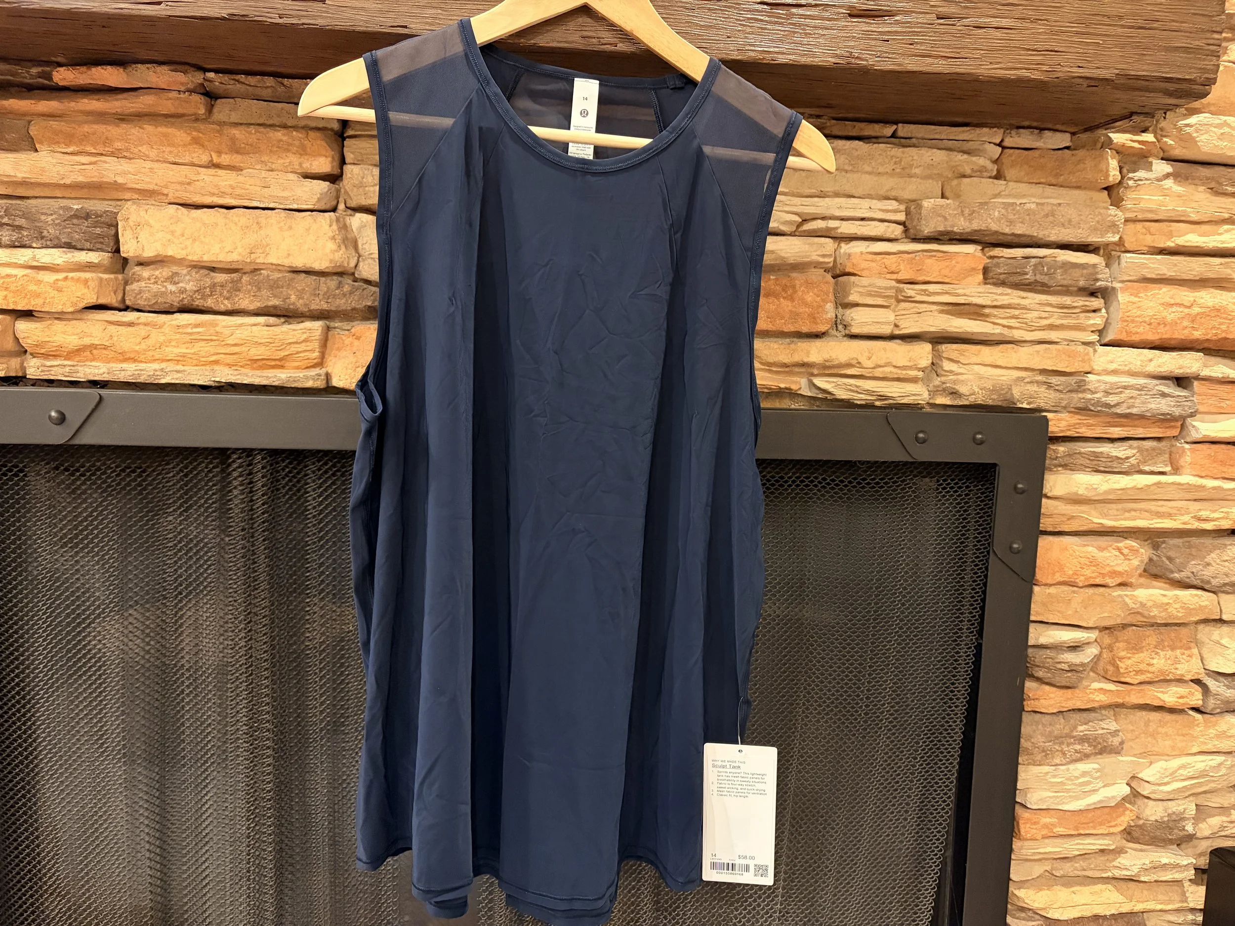 lululemon Sculpt Tank Top ColourTrue Navy Size14