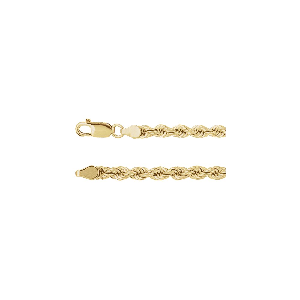 14K Yellow Gold 4 mm Rope Chain — 20"