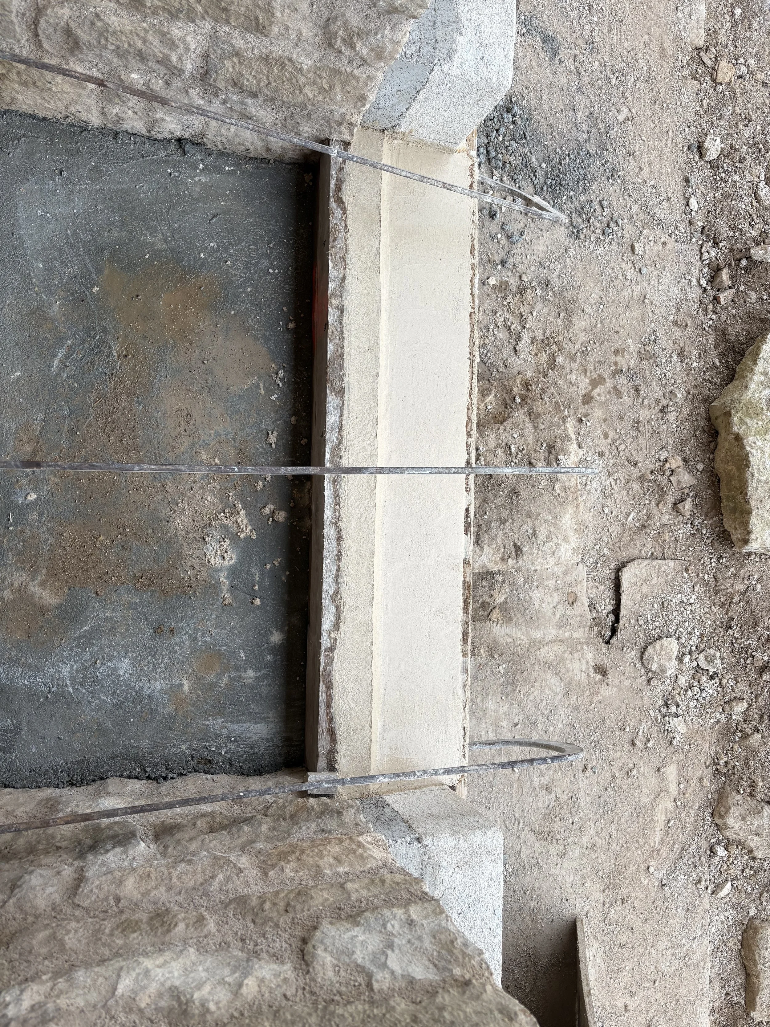 Seuils en béton blanc