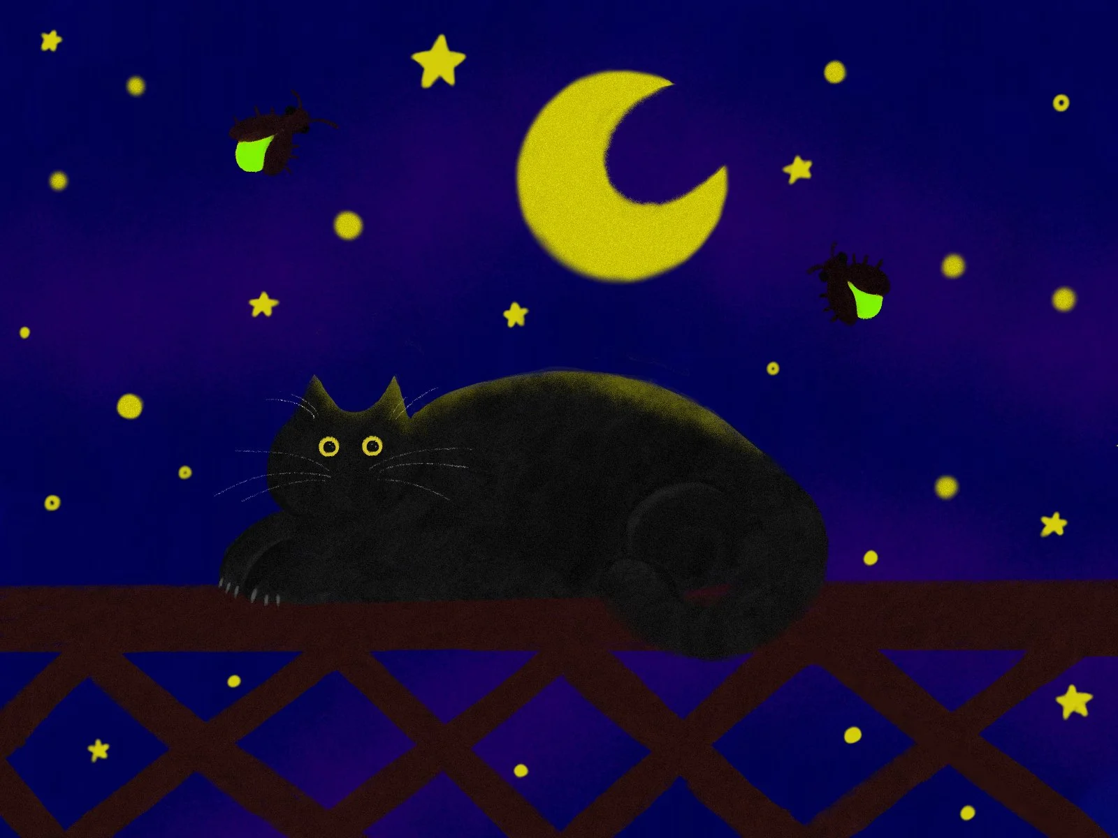 Cat On Ledge 11x14" Print