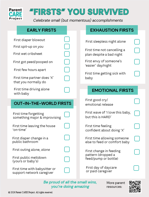 “Firsts” Sticker Chart