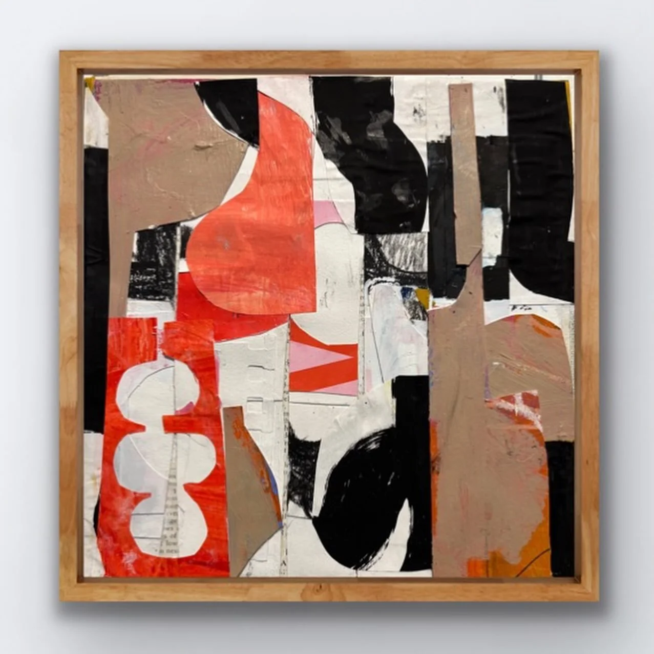 Here&rsquo;s my latest collage pieces. Both are available and ready to pop into a frame. 8&rdquo;x8&rdquo; mixed media collage of chunky canvas. Beautiful layers created with vintage papers, hand painted papers, remnants of old paintings. 
Collage ar