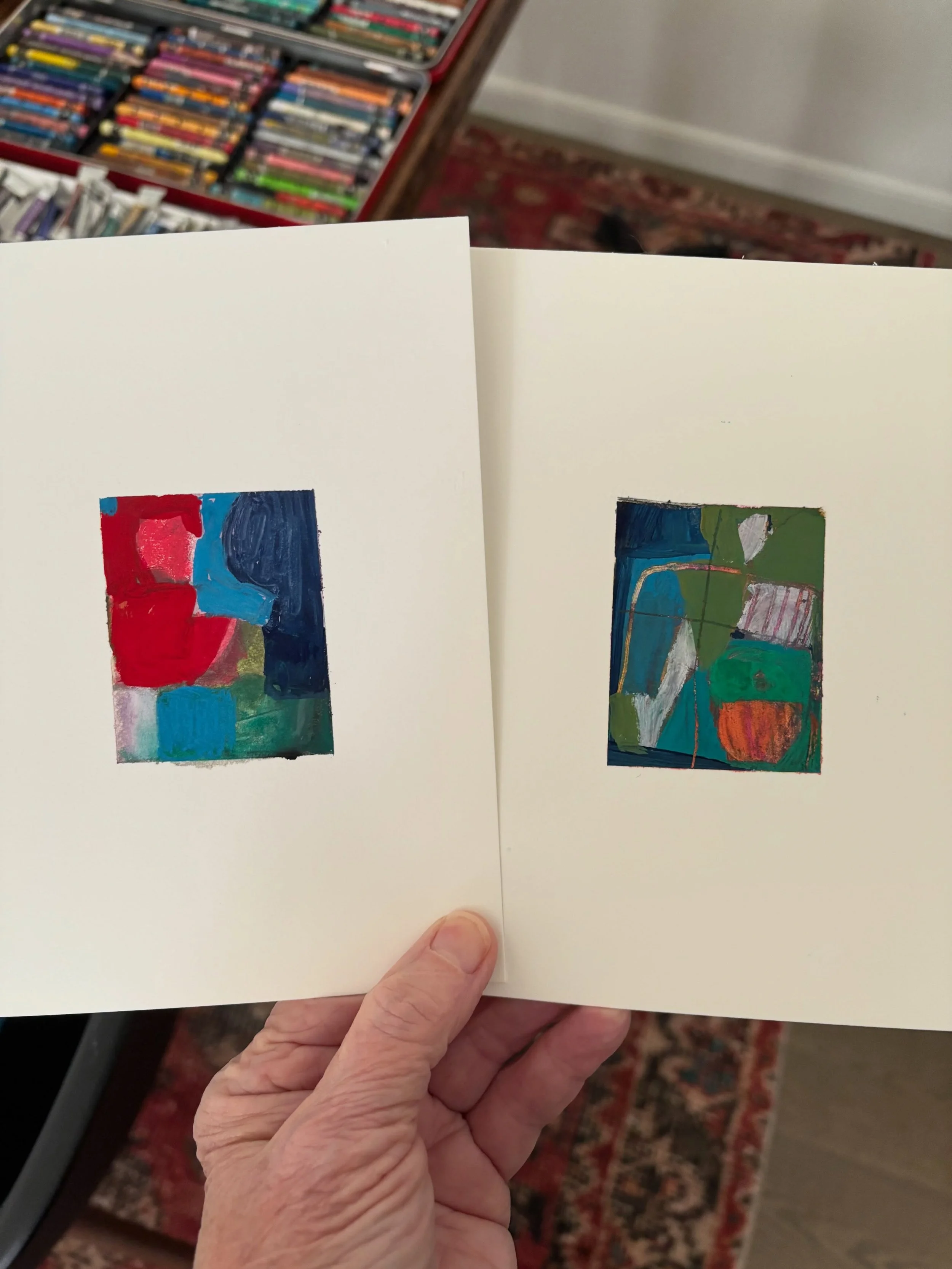 Two more Tiny Treasures found their way to the finish line. There&rsquo;s something to not rushing and feeling pressured to create, I&rsquo;m leaning into just relaxing and creating just because. No other reason, small pieces of art because they make
