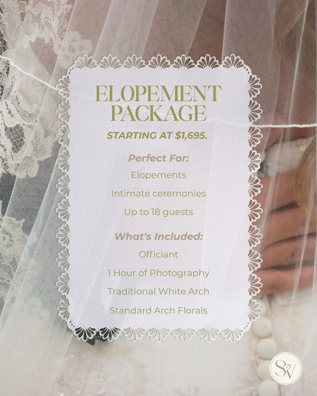 Small guest list. Big moment.

Our Elopement Package is designed for couples who want an intimate ceremony in one of Southern California's most beautiful locations. With your officiant, photography, arch, and florals included, all that's left to do i