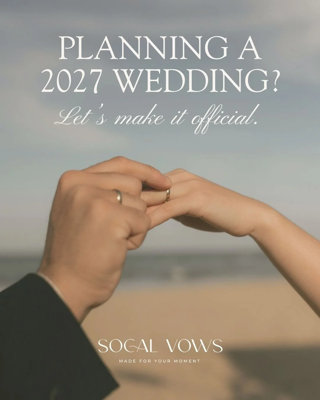 Planning a 2027 San Diego wedding? Consider this your sign to start making it real. 🤍

Tell us what you&rsquo;re envisioning, and we&rsquo;ll help you find the ceremony experience that feels right for you.

2027 inquiries are underway! Reach out thr