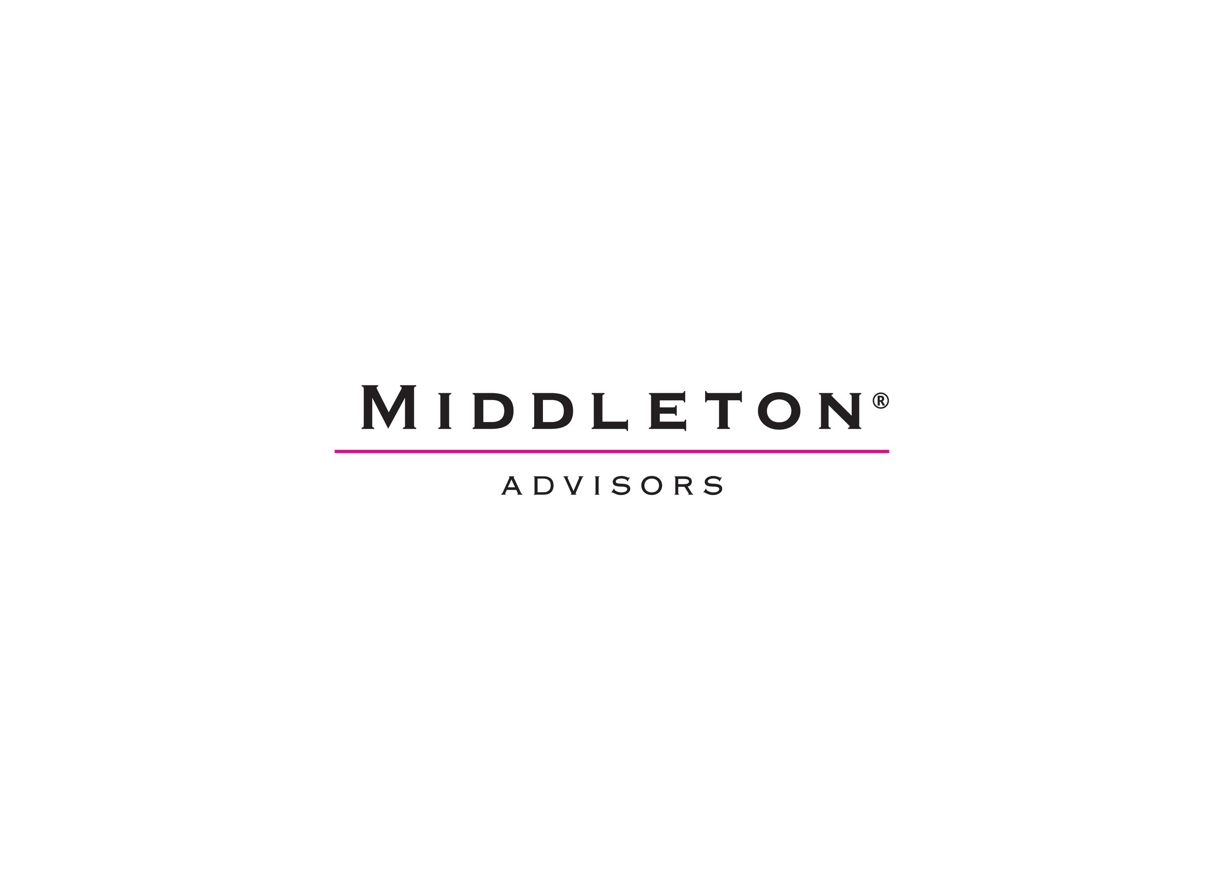 Middleton Advisors logo in black text with a pink underline on a white background.