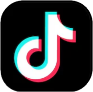 TikTok logo on a black background