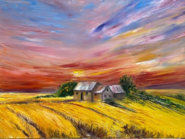 Casolare al tramonto