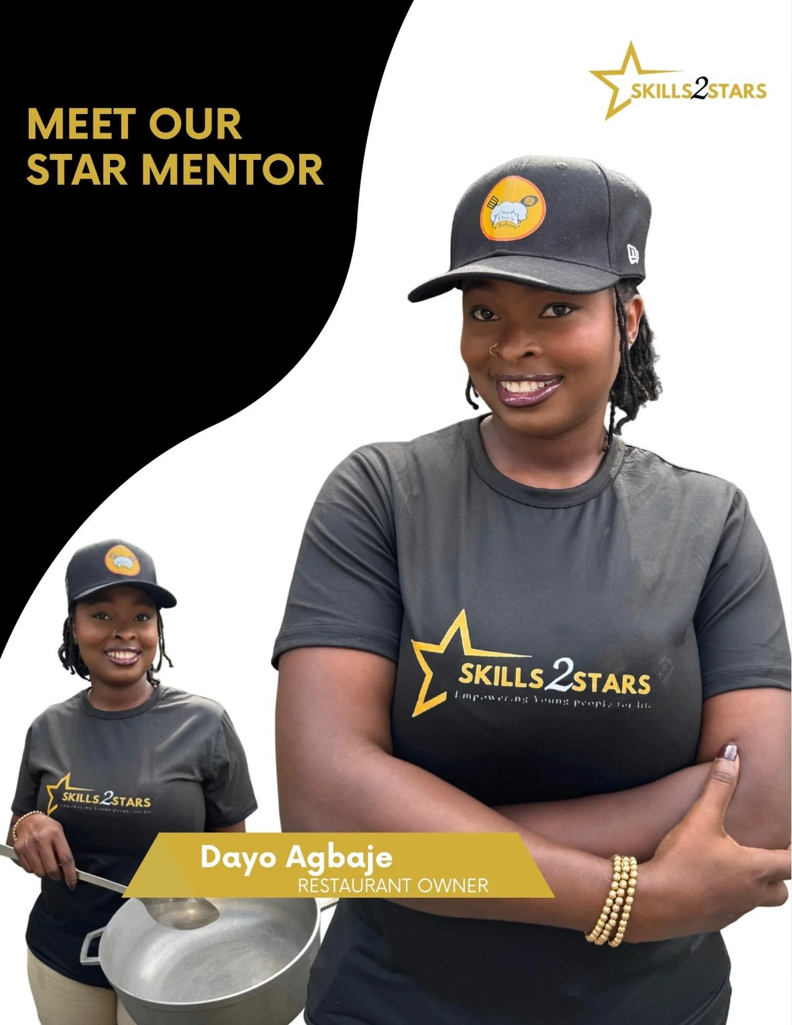 🌟MEET OUR COOKING STAR MENTOR: DAYO AGBAJE👩🏾&zwj;🍳🌟

What happens when a skill you learned in your family kitchen becomes a business, a connection to home, and an opportunity to serve an entire community?

Meet Dayo Agbaje, entrepreneur, Busines