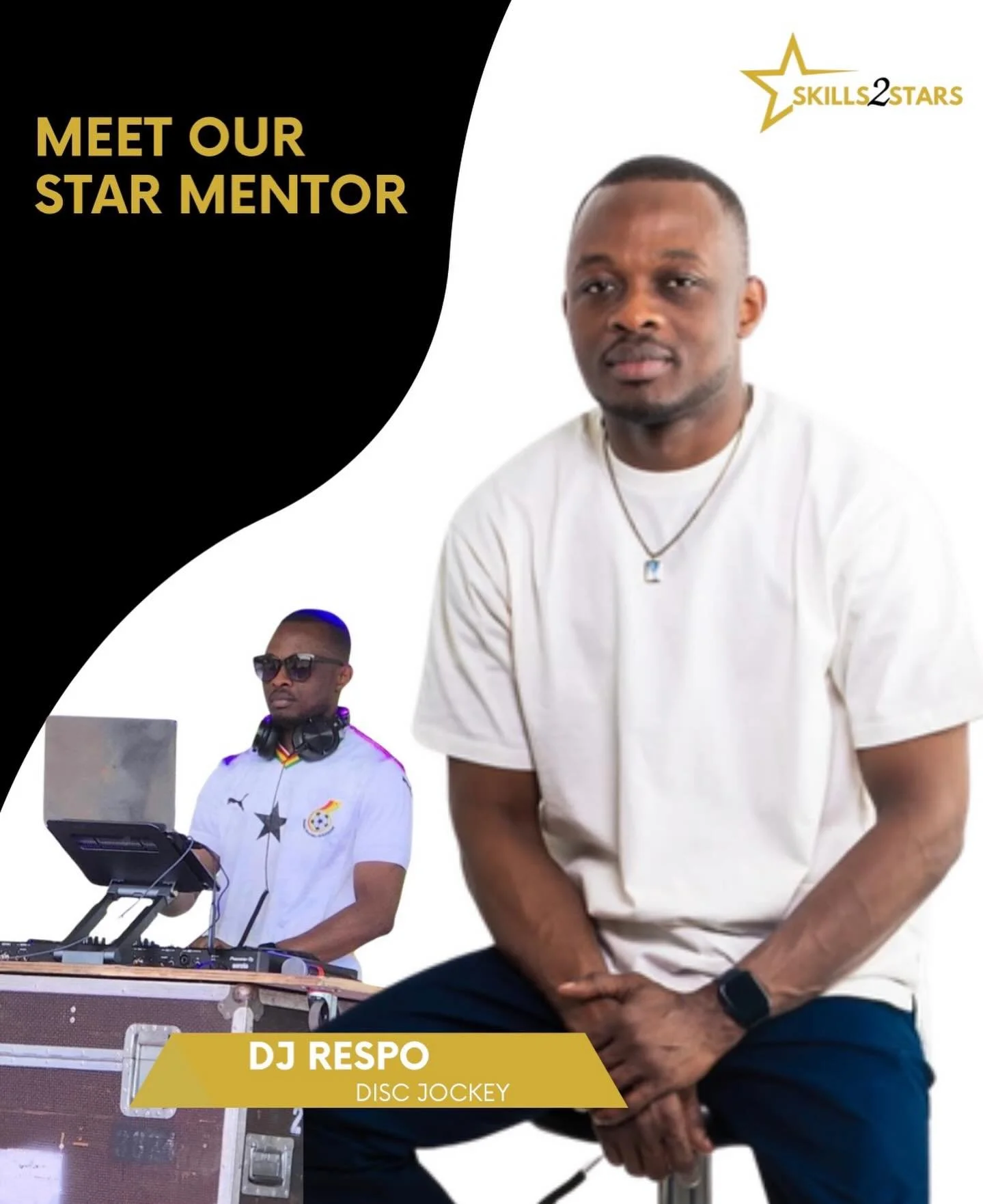 🌟MEET OUR STAR MENTOR: DJ RESPO🌟🎧🎶

DJ skills? Why not😎

We are excited to welcome @djrespo as our DJ Skills Star Mentor at the Skills2Stars Free Summer Academy!🌟

With more than 12 years of experience, 150+ events and performances across three