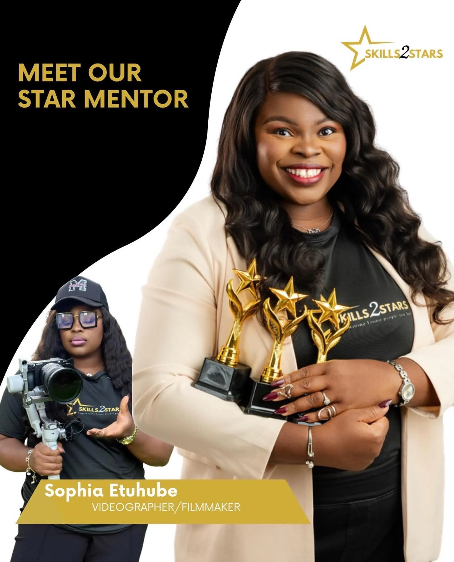 🌟MEET OUR STAR MENTOR &mdash; SOPHIA ETUHUBE🌟🎥

With over a decade of experience across journalism, television, digital media, filmmaking, photography, and video production, Sophia Etuhube will be taking our Skills2Stars participants behind the ca