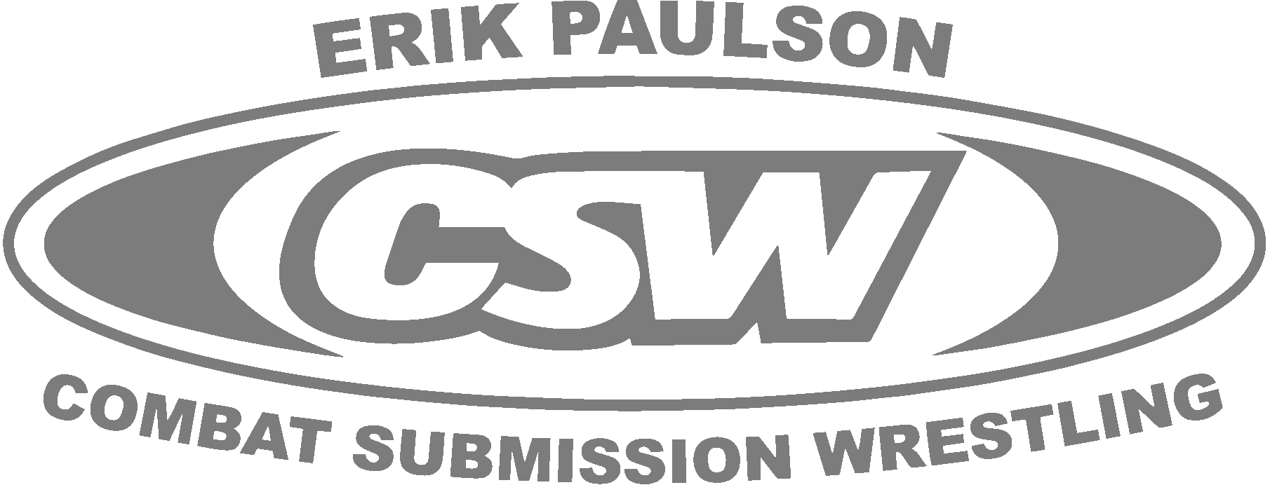 Logo of CSW, a combat submission wrestling organization, with the name Erik Paulson at the top in bold letters.