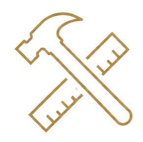 Icon representing skilled craftsmanship in custom home building