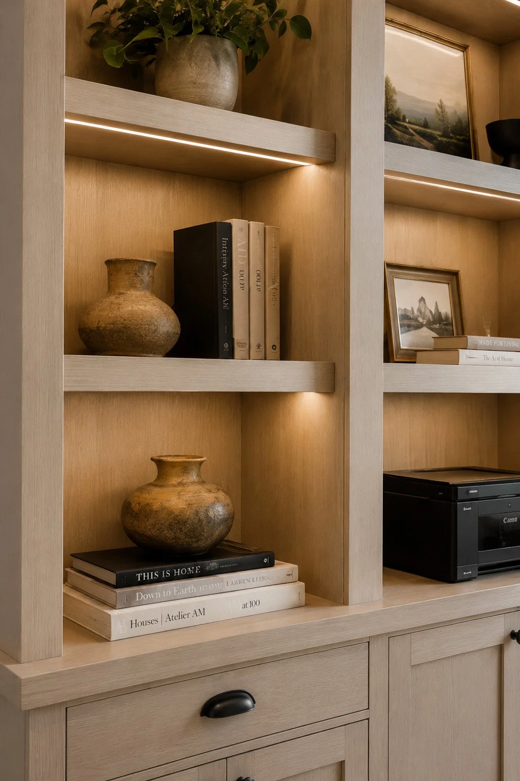 Custom bookshelf detail, Castle Rock, Colorado