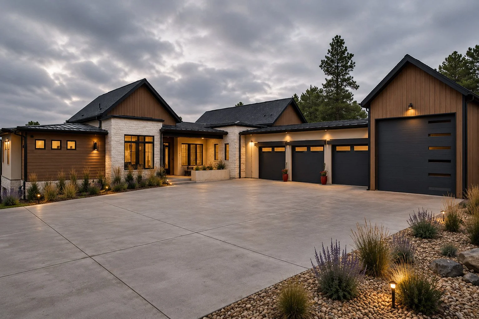 Modern Scandinavian farmhouse custom home, Franktown, Colorado