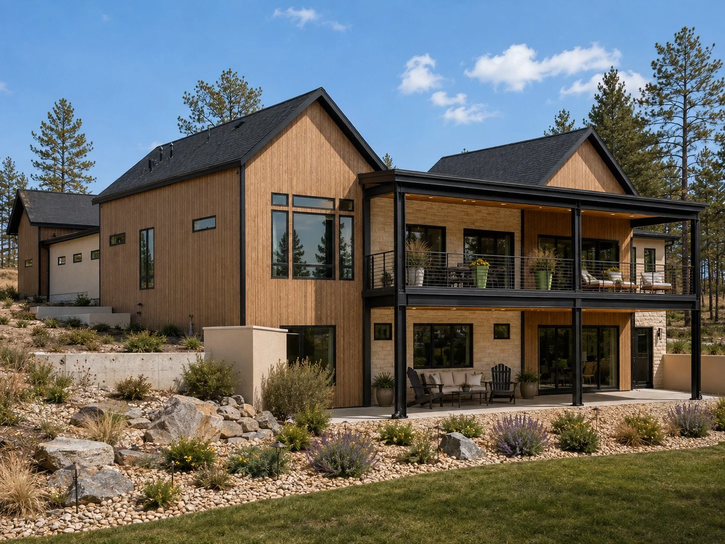 Scandinavian modern custom home, Franktown, Colorado