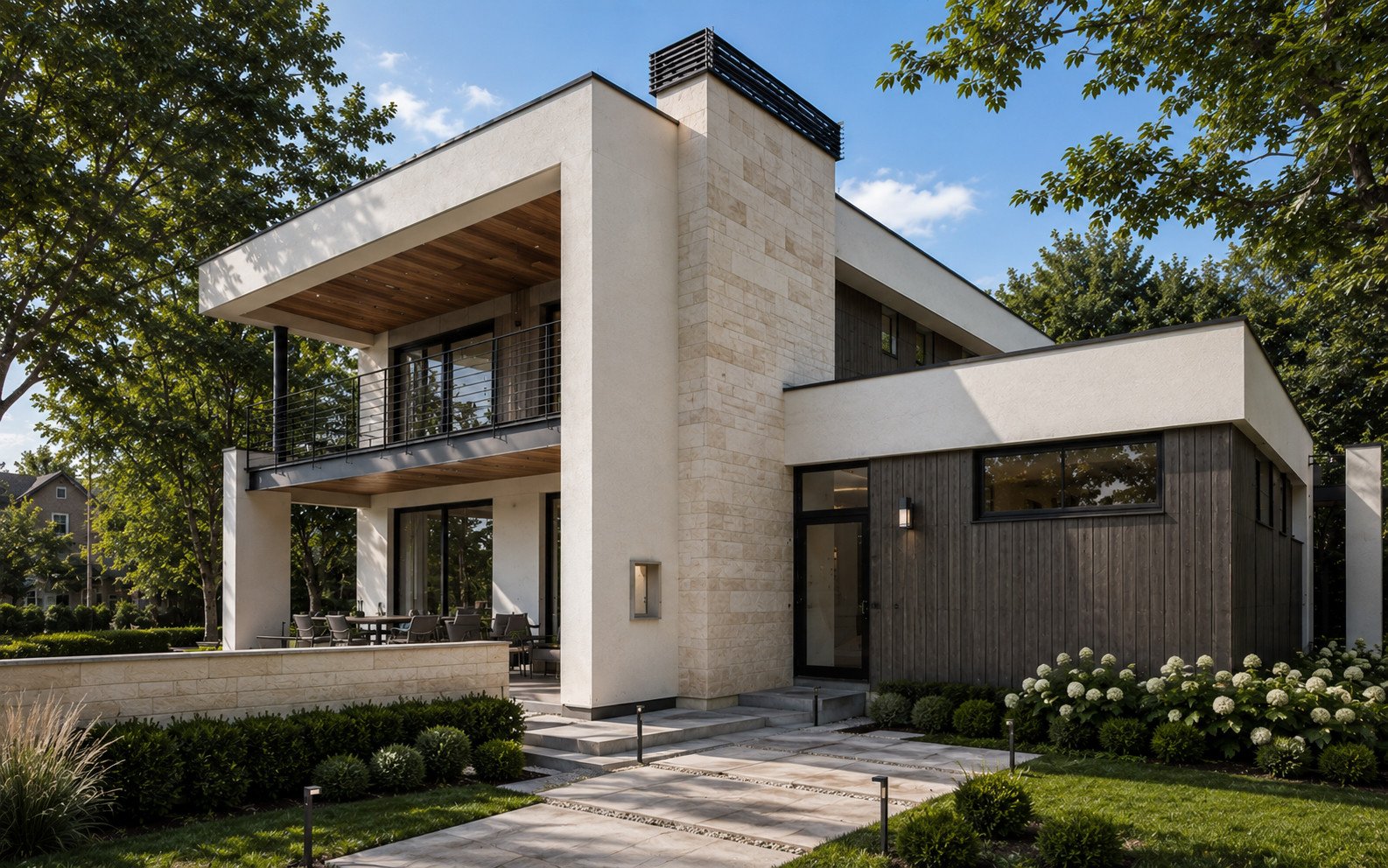 Modern Custom Home Exterior Cherry Hills, Colorado