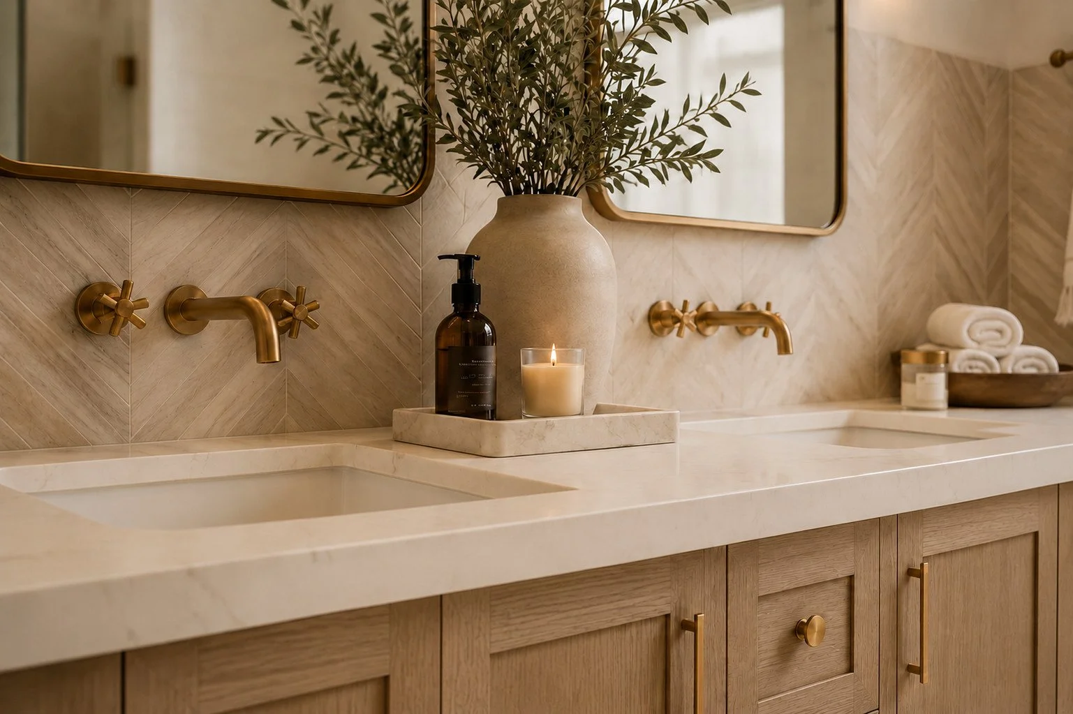 Primary bathroom with luxury vanity, Parker, Colorado