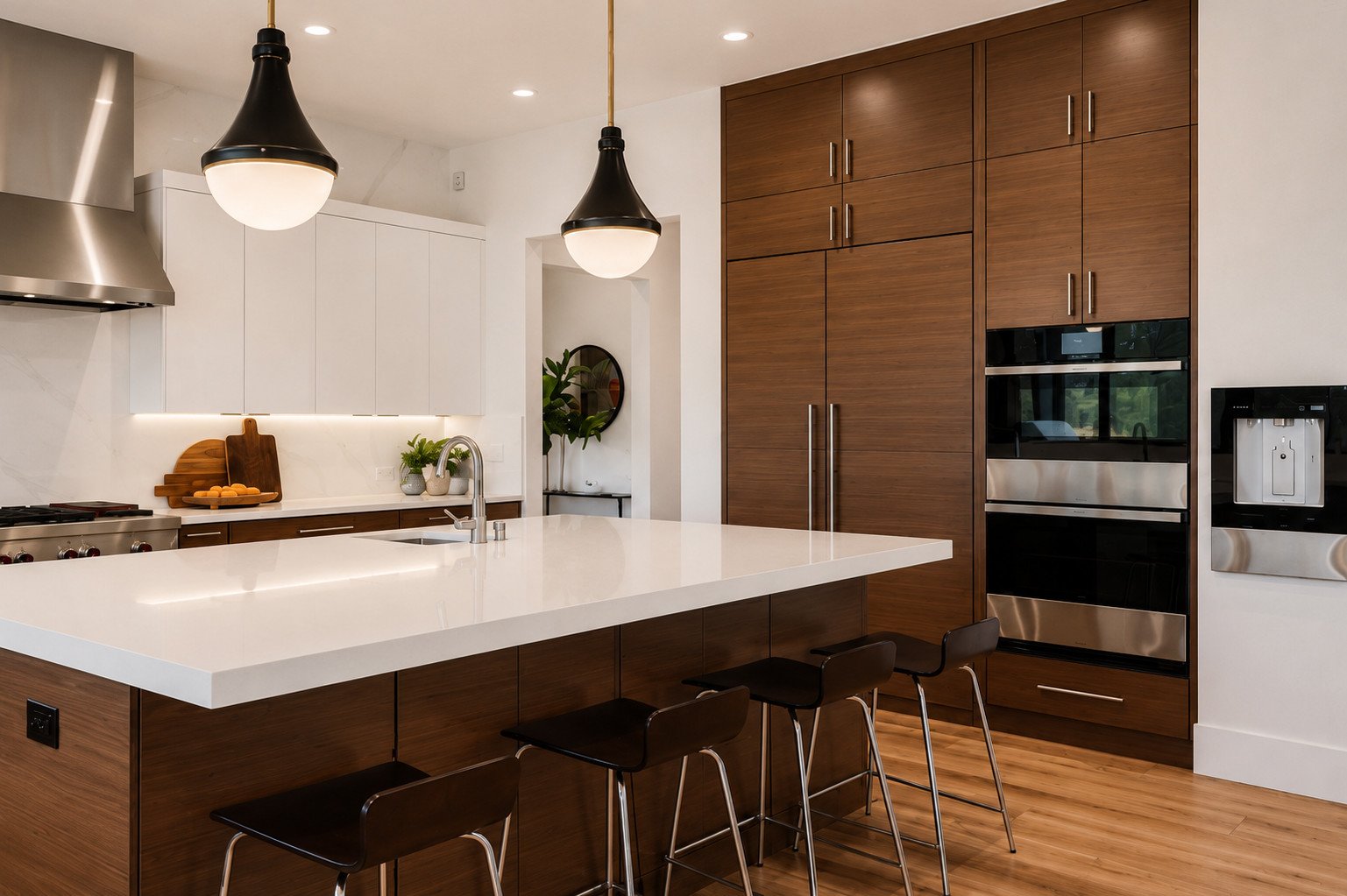 Kitchen with in-wall water dispenser, Franktown, Colorado