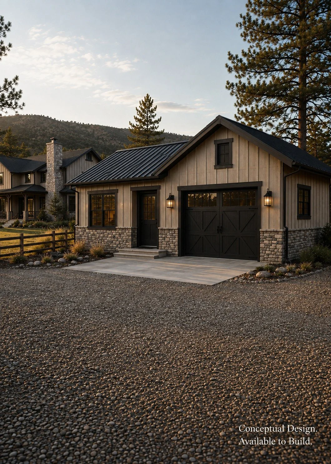 Detached guest house and ADU designed to complement a primary residence in Douglas County, Colorado