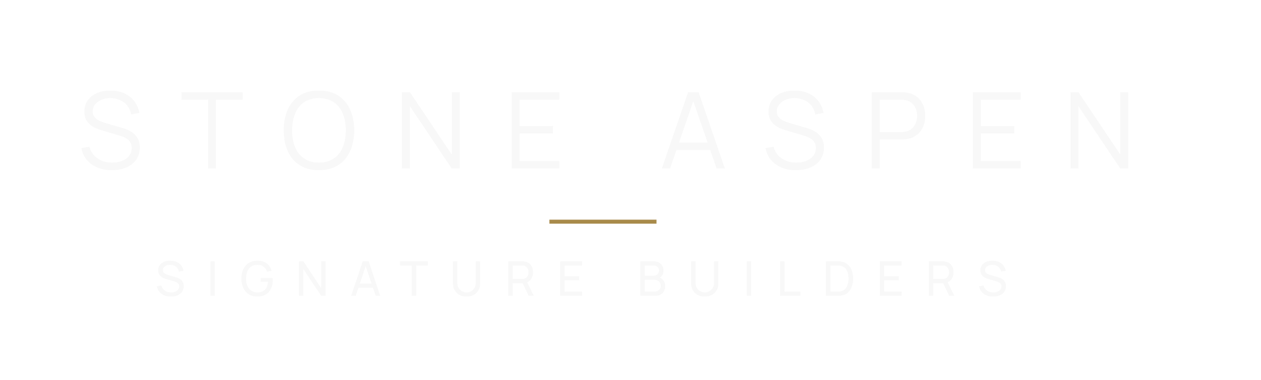 Stone Aspen Signature Builders logo with black background and white text.