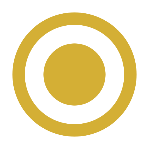 Gold concentric circles on a black background resembling a target or bullseye.