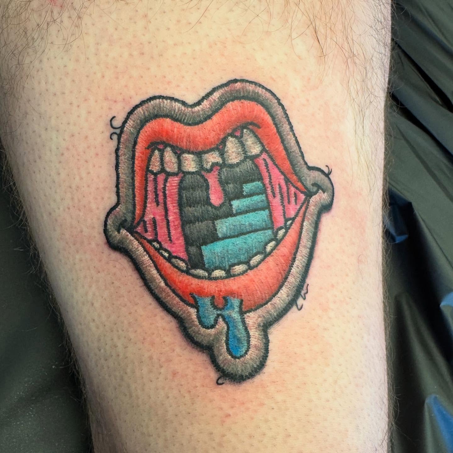 Fun embroidery one I got to do!  I&rsquo;d love to do more of these!

#leenus_tattooer #hearttattoo605 #tattoo  #tattoosthatlookliketattoos #streetshopforever
#hearttattoosf #hifromSD #sodak #siouxfallsartists #siouxfalls #siouxfallstattoo #southdako