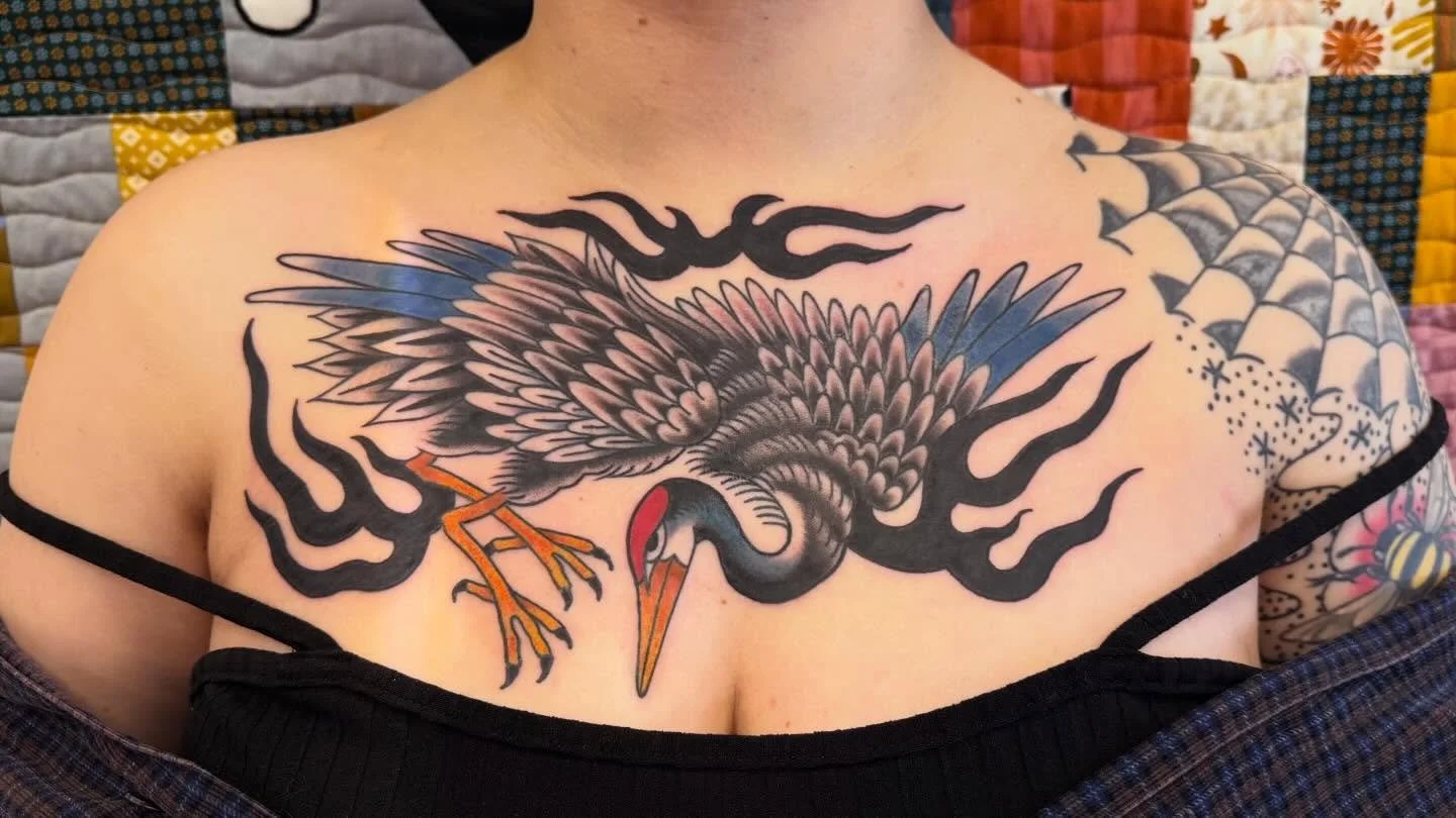 finished besties chest piece 🔥🖤