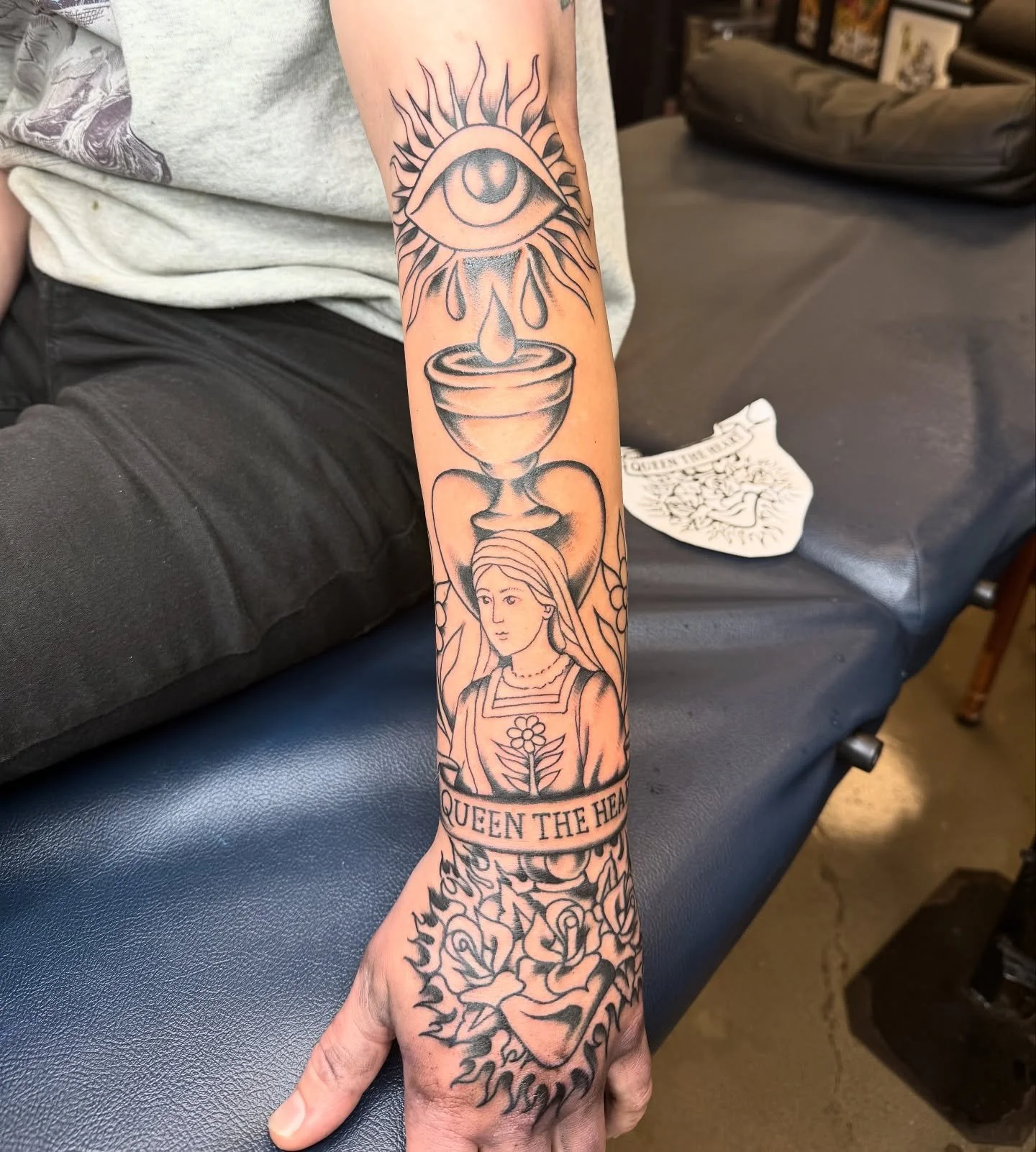 This is the first session, commencing the start of a full-color sleeve inspired by music, life and art.