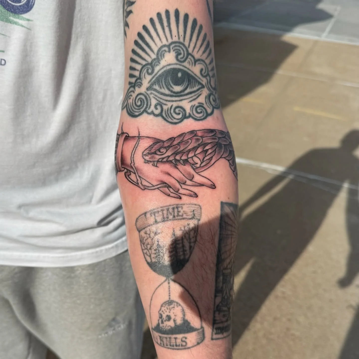 Everything above the new tattoo are pieces I did within the last couple years.