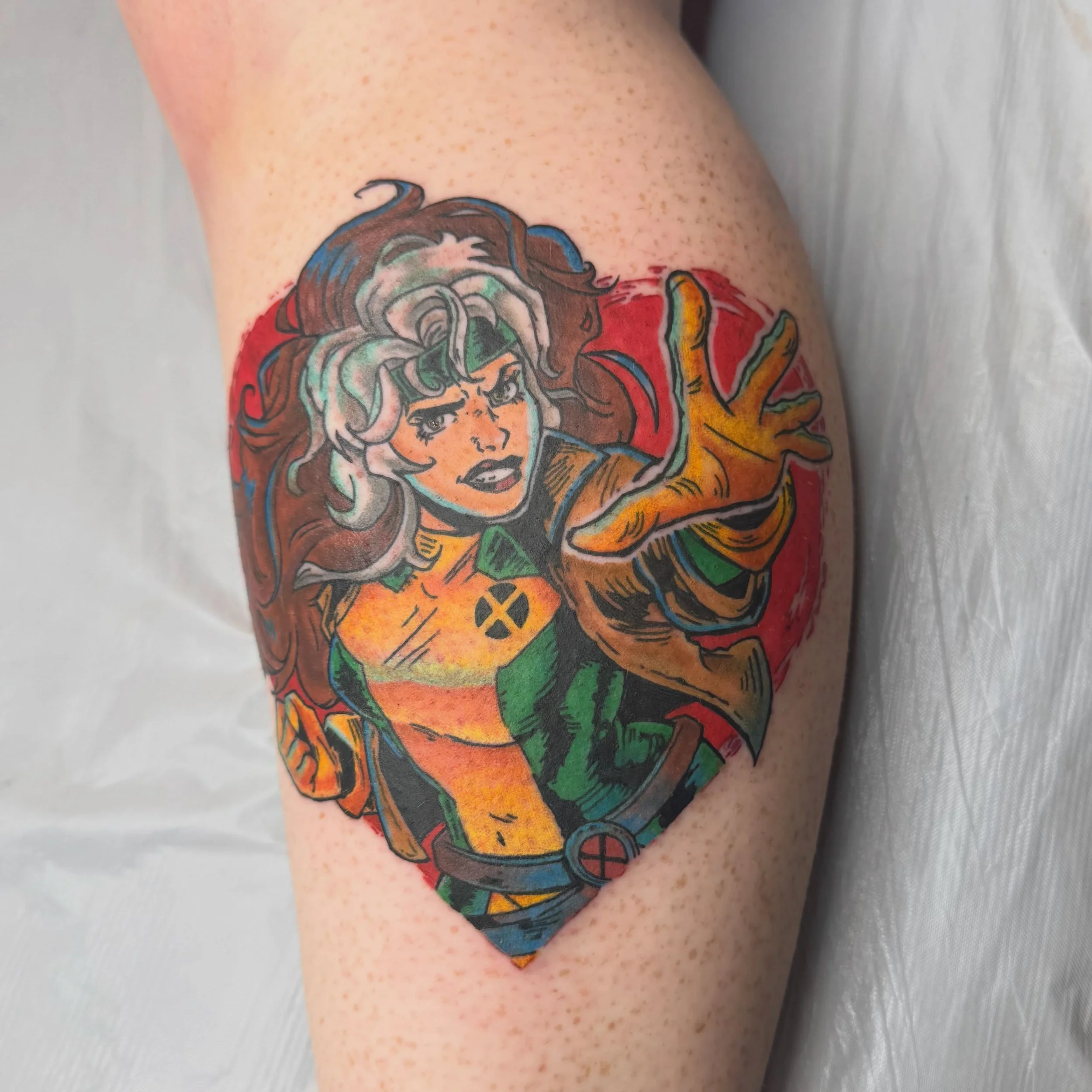 Fun X-men Rogue design brought in and done for my niece!

#leenus_tattooer #hearttattoo605 #tattoo  #streetshopforever
#hearttattoosf sodak siouxfallsartists siouxfalls siouxfallstattoo southdakota aliveinthe605