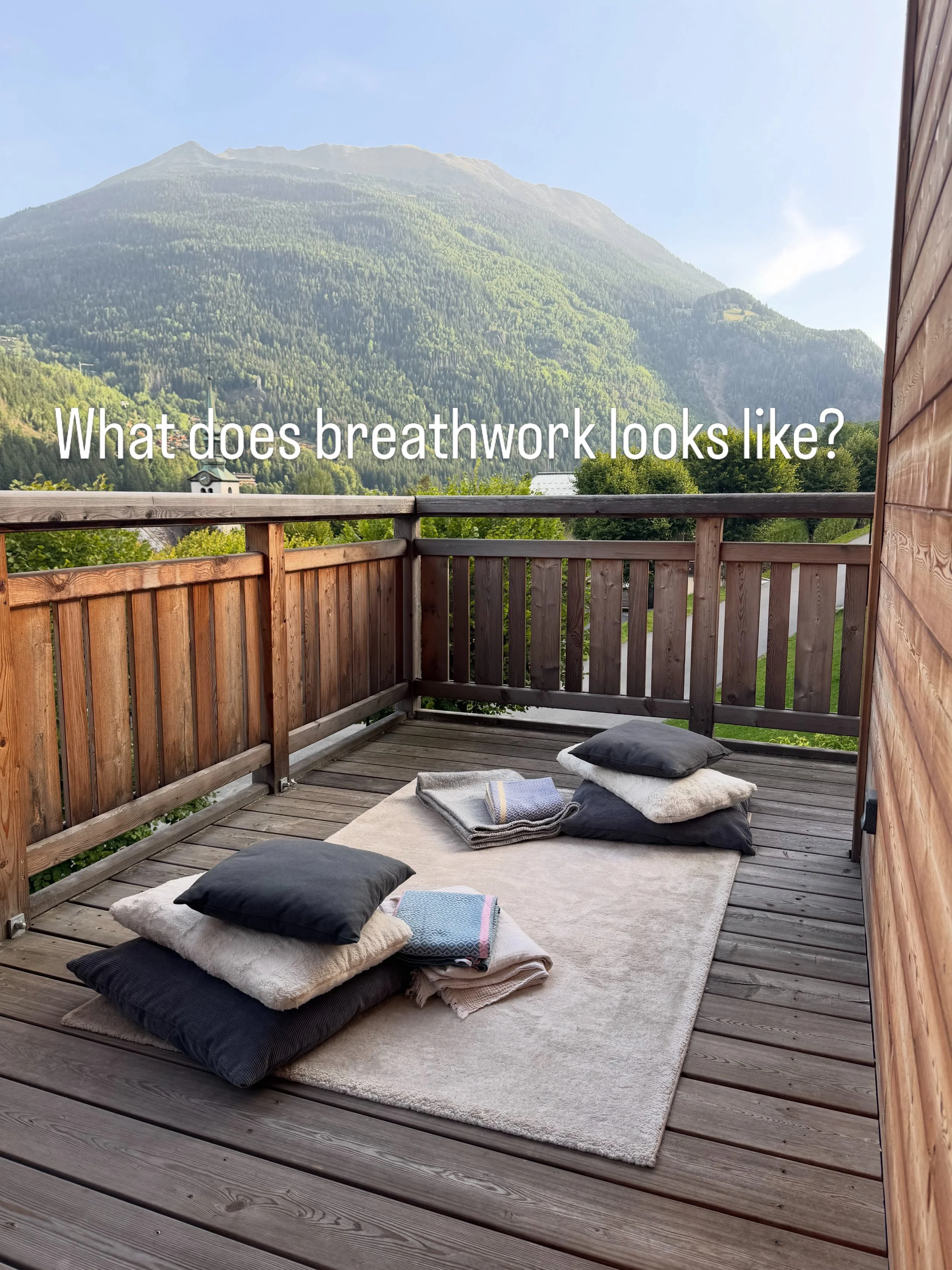 Different day, working with different people with different objectives, on the same balcony with the same mountain in the background.  Each private session is tailored to work with you, adapting to the environment and location, as we turn the attenti