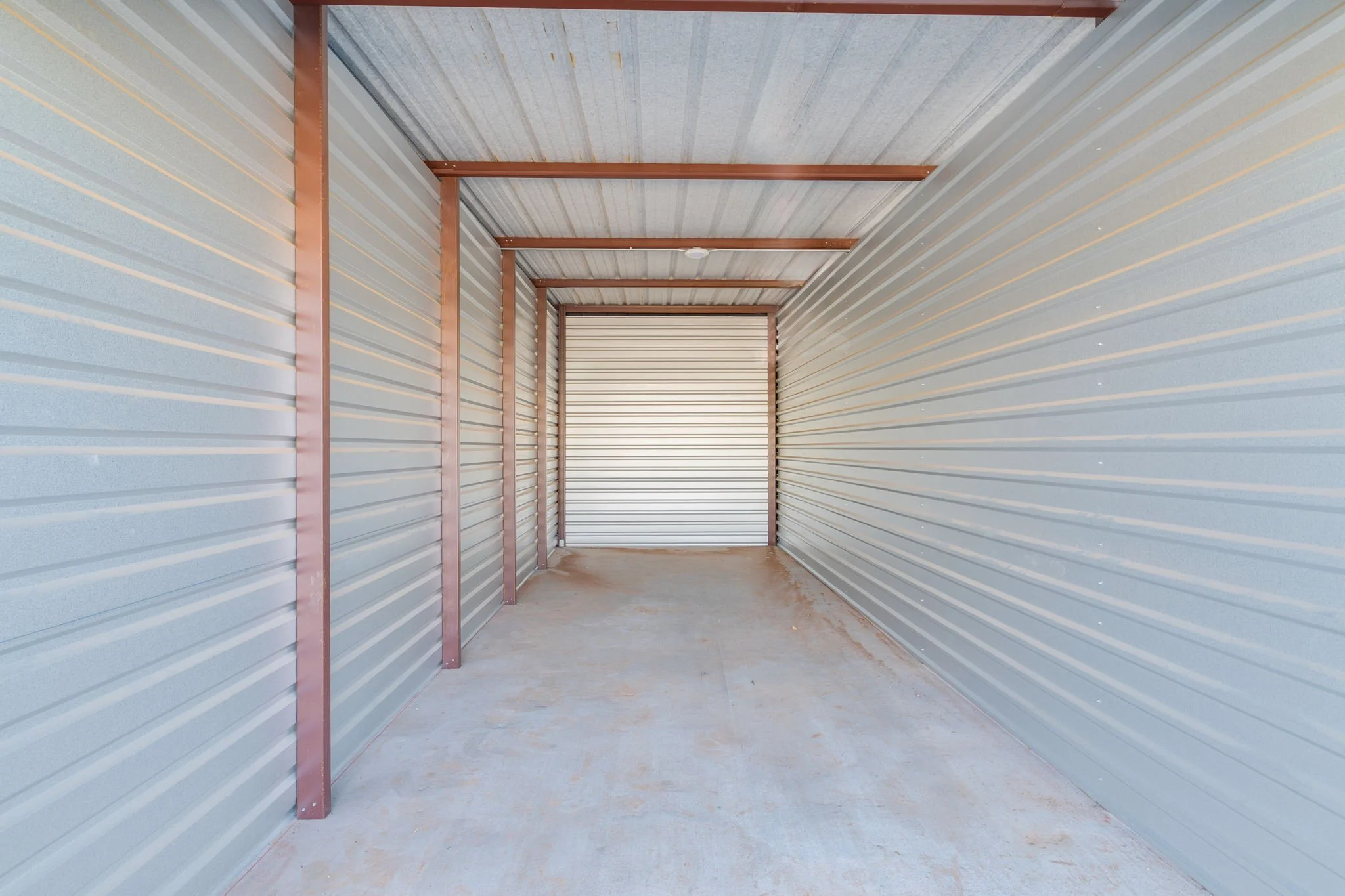 Empty 10x20 storage unit interior at Oak Cliff Self Storage OKC