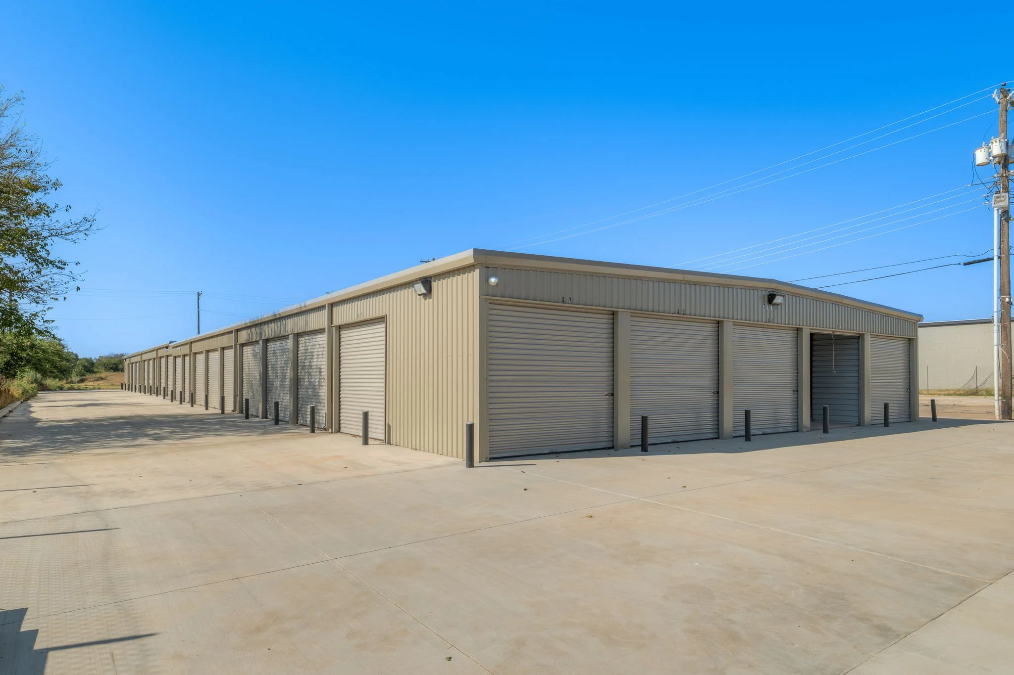 Gated entrance to Oak Cliff Self Storage property in Oklahoma City