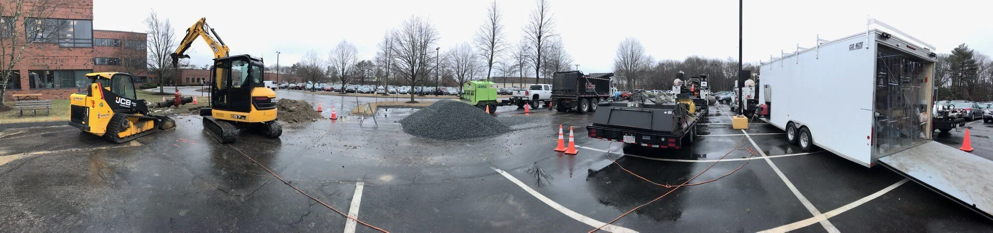 Excavation for a valve replacement on a water main break.